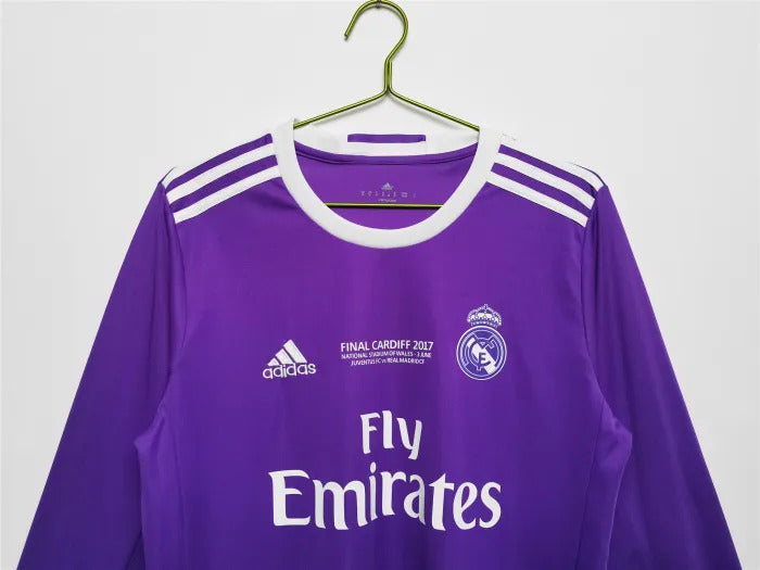 Real Madrid Champions League Final 16/17 Away Long Sleeves Retro jersey