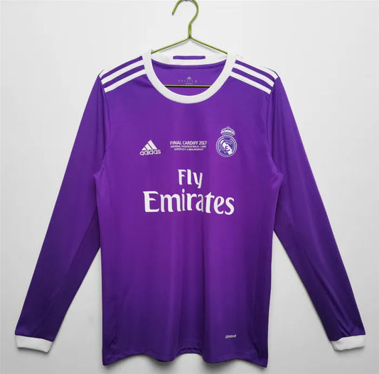 Real Madrid Champions League Final 16/17 Away Long Sleeves Retro jersey